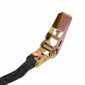 Uxcell Ratchet Tie Down Lashing Strap 1 X 16ft 550lb 250kg Load Polypropylene For Moving Securing Cargo Black Pack Of 2