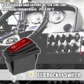 X Autohaux Interior 1 Set Dc 12v-24v 20a Led Rocker Switch On-off 3 Pins Toggle Waterproof For Caravan Camper Dashboard