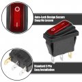 X Autohaux Interior 1 Set Dc 12v-24v 20a Led Rocker Switch On-off 3 Pins Toggle Waterproof For Caravan Camper Dashboard