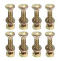 M8 X 35mm Carriage Bolt Kit 8 Set Round Head Square Neck Screws Bolts Includes Washers And Nuts Carbon Steel Zinc Plated For 