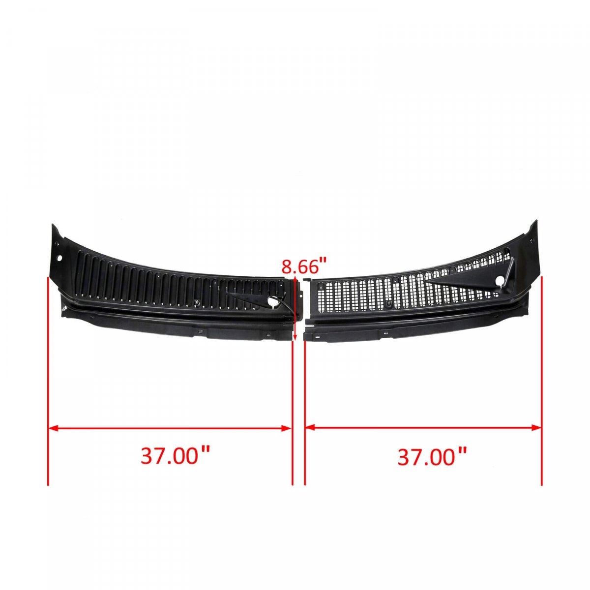 Windshield Wiper Cowl Vent Grille Cover Panels Kit For 1999-2007 F250 F350 Excursion Driver Passenger Side -replace Part