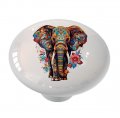 Gotham Decor Hibiscus Elephant Ceramic Cabinet Knob Drawer Pulls For Home Elephant Drawer 