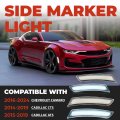Hecasa Led Camaro Side Marker Lights For 2016-2024 Chevy Chevrolet Ls Lt Ss Zl 2014-2019 Cadillac Cts Ats Front Rear Bumper