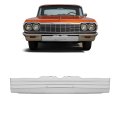 Jmtaat Front License Plate Panel For 1964 Chevy Chevrolet Impala Bel Air Biscayne Steel Chrome Bumper Face Bar Silvery 