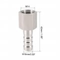 Uxcell Stainless Steel Barb Hose Fitting Connector Adapter 10mm Barbed X M14 Female Pipe 1pcs
