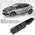 Front Left Side Window Switch Abs Material Sensitive Replacement For Megane 2010-2016 Fast Response And Easy Installation