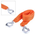 Car Towing Strap Tool High Strength 4 Meter Load 3 Ton Trailer Rope Tow Cable With Hooks For Emergency Vehicle