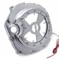 Chrome W Green Led Engine Clutch Cover For 2006-2014 Kawasak Zx14r Zzr 1400 Right P N Mt313-004a-cd