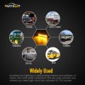 Partsam 10pcs 3 8 Thin Amber 6led Side Marker Clearance Lights Grill Strip Indicators For 12v Trailer Lorry Van Trucks Pickup