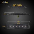 Partsam 10pcs 3 8 Thin Amber 6led Side Marker Clearance Lights Grill Strip Indicators For 12v Trailer Lorry Van Trucks Pickup