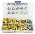 Guard4u 320pcs M2 5 Male-female Brass Spacer Standoff Stainless Steel Screw Nut Assortment Kit 