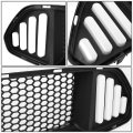 Front Bumper Upper Badgeless Honeycomb Style Grill Grille W Led Drl Compatible With 15-17 Ford Mustang