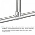 Uxcell Tee Rail Fitting 3-way 316 Stainless Steel Pipe Connector Polishing For 25mm 1 Od Handrail Railing