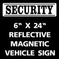 Security Magnet Reflective Magnetic Car Truck Sign 