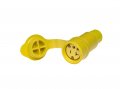Woodhead 15w33 Watertite Wet Location Straight Blade Connector Yellow Heavy-duty Industrial Plug With Strain Relief Cord Seal 2 