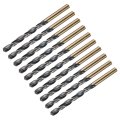 10pcs Straight Shank Twist Drill Bits 6 8mm Gold Titanium Black Nitride Coated High Speed Steel Hss 4341 With For Stainless 