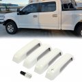 Hecasa Door Handle Covers Trims For 2015-2020 Ford F150 2017-2022 F250 F350 F450 W O Smart Keyhole White 
