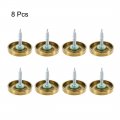 Uxcell Mirror Screws Decorative Cap Fasteners Cover Nails Electroplated Bright Golden 25mm 1 8pcs