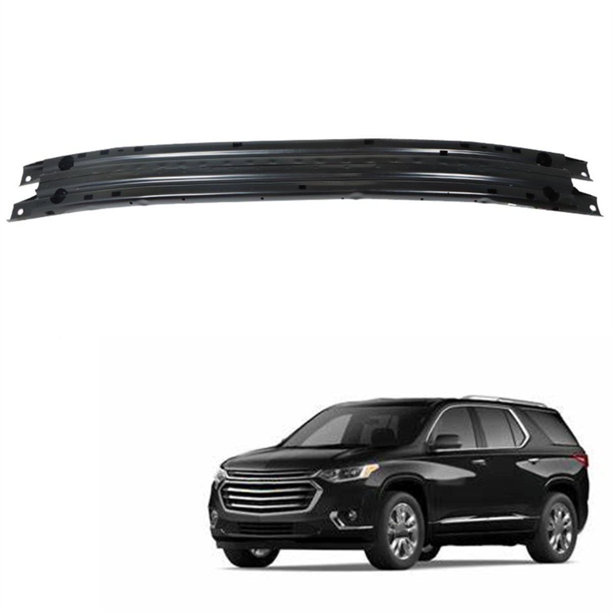 Steel Black Front Bumper Reinforcement Face Bar Cross Member Replacement For 2019 2020 2021 L Ls Lt Rs Sport Enclave 84445138