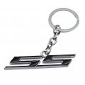 Chrome Finish Super Sport Ss Keychain For Chevrolet Chevy Stainless Steel Replacement Ring Black Small Modern Sports Design 