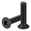 M8-1 25 X 35mm Flat Torx Head Machine Screws 16pcs 10 9 Grade Carbon Steel Countersunk Anti Theft Black Oxide Finish Full 