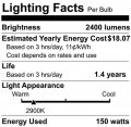 Satco S3494 Transitional Bulb In Light Finish 4 69 Inches Clear