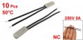 Uxcell A12080600ux0950 10 Pcs Bimetal Temperature Control Switch Thermostat 50c N C Ksd9700 Pack Of