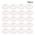 Rubber Grommet 20pcs 10mm Inner Dia Oil Resistant Armature Grommets For Wiring Cable White Aicosineg