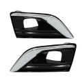 Secos 2pcs Bumper Fog Light Cover Left Right Side Front For Infiniti Q50 2018-2020 Replace 62257-6hh0c 62256-6hh0c 