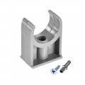 Uxcell Pvc Pipe Clamps Clips Fit For 24 5mm 0 96 Od Tv Trays Tubing Hose Hanger Support Pex W Mounting Screws Grey 30pcs