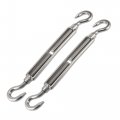 2pcs M10 10mm Cc Type Hook And Car Turnbuckle Rigging Wire Rope Tension Screw 304 Stainless Steel Hardware For Cable Railing 