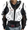 Perrini White Black Ce Approved Full Body Armor Motorcycle Jacket Xl 