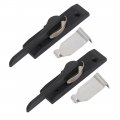 Aexit 42mm Zinc Alloy Right Hand Screw Fixed Crescent Window Sash Lock Dark Gray 2pcs 22a0d21a7e3df6242c6860e4f12dace0