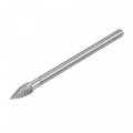 Carbide Burrs Rotary Files Double Cut Tree With Pointed Nose Tungsten Tip 8mm Cutting Head 6mm Shank 100mm 4-inch Length For 