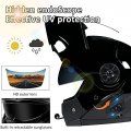 Bluetooth Modular Motorcycle Helmet Dot Ece Approved Full Face Flip Up Anti-fog Double Visor Built-in Dual Speaker With