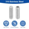 Socket Set Screws 50pcs M3x10mm Metric 316 Stainless Steel Hex Headless Cup Point Grub For Repairing Compact Instruments