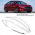 2pcs Car Headlight Cover Exterior Front Trim Fit For Hyundai Elantra 2018-2019