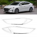 2pcs Car Headlight Cover Exterior Front Trim Fit For Hyundai Elantra 2018-2019