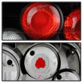 Acanii For 1994-1995 Ford Mustang Black Housing Rear Tail Lights Brake Lamps Pair Set Left Right Replacement Assembly