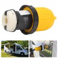 Aqxreight Power Cord Connector Rv Locking Plug With Cover Ring Socket 30amp 125v For Caravan Trailer