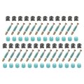 25set Furniture Connectors Kit 10x10 8mm Cam Lock Fitting With M6x40mm Dowel Fasteners 3-in-1 Fixing Screws Set For Splicing 