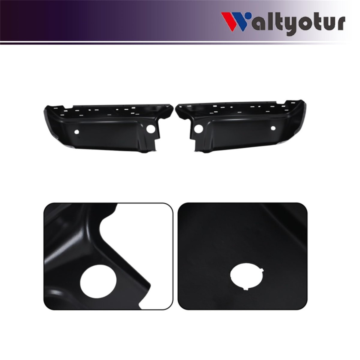 Black Right Left Rear Bumper End Cap Replacement For F-250 F-350 2008-2016 Fo1105123 Fo1104123 With Parking Aid Sensor