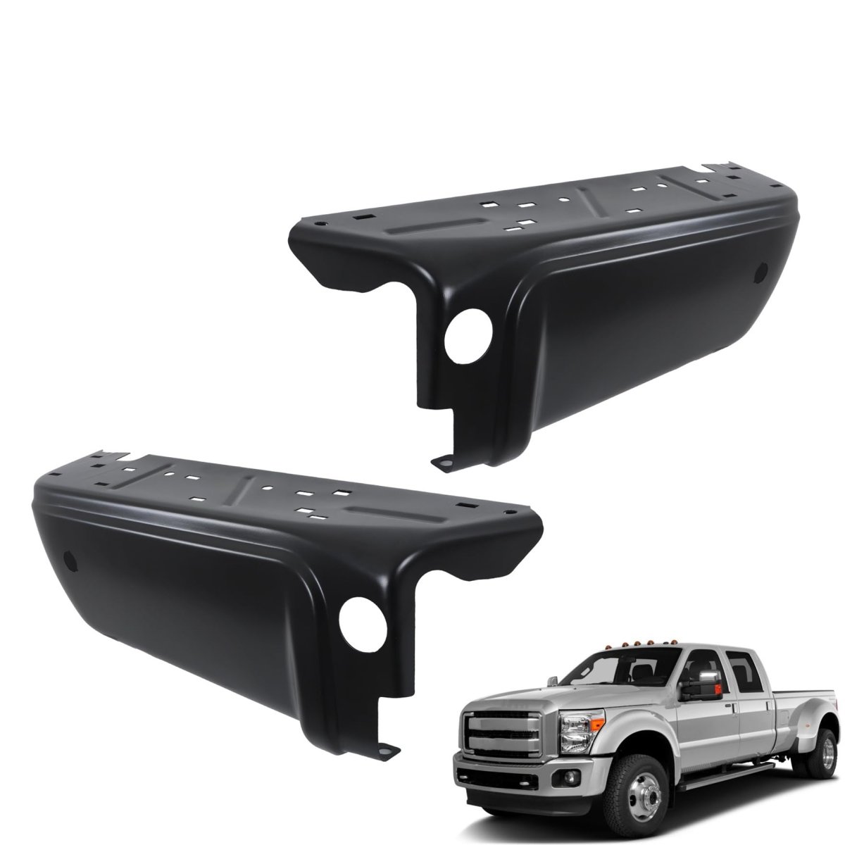 Black Right Left Rear Bumper End Cap Replacement For F-250 F-350 2008-2016 Fo1105123 Fo1104123 With Parking Aid Sensor