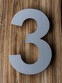 Qt Modern House Number Small 4 Inch Brushed Stainless Steel 3 Three Floating Appearance Easy To Install And Made Of Solid 304 