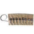Pocket Knife Roll Bag Waxed Canvas Small Up Pouch Folding Storage Case Tactical Protectors Sheath Multi-purpose With 8 Slots 