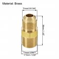 Uxcell Brass Pipe Fitting 3 8 Sae Flare To 8npt Male Thread Tubing Adapter Hose Connector For Air Conditioner Refrigeration