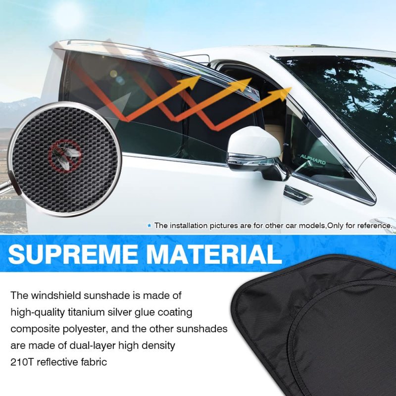 T Tgbros Custom Fit For Windows Sunshade Toyota Camry 2018-2023 Windshield Full Rear Side Window Set Car Sunshades All-round