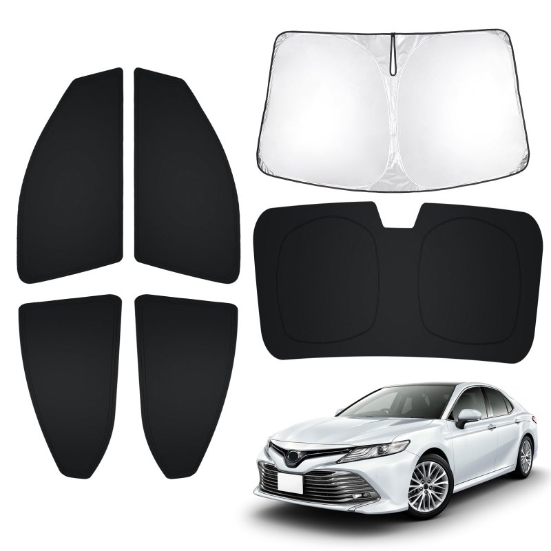 T Tgbros Custom Fit For Windows Sunshade Toyota Camry 2018-2023 Windshield Full Rear Side Window Set Car Sunshades All-round
