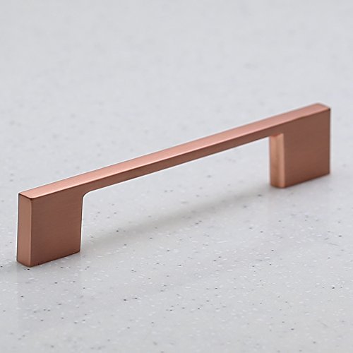 Hamilton Bowes Satin Copper Cabinet Hardware Pull 96mm 3-3 4 Hole Centers 5-5 16 Overall Length Modern Basic