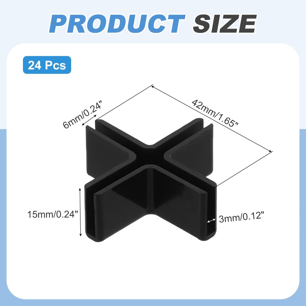 24pcs Plastic Glass Connector Suitable For 3mm Thick Cross Shaped To Clamp Fixing Bracket Rimless Clip Holder Aquarium Fish